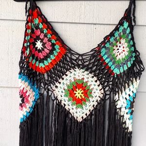 Festival Crochet Fringe Top Boho